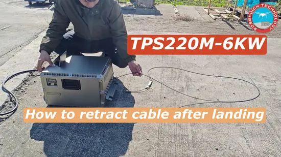 2025 Rosefinch Helicopter Uav Tethered Power System 6000W with Tethered Drone Cable 220m 110m 