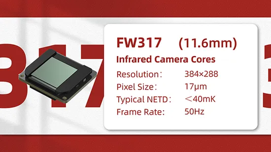 Uncooled Thermal Imaging Camera Core LWIR 400X300@17μm COIN Series for AIoT 